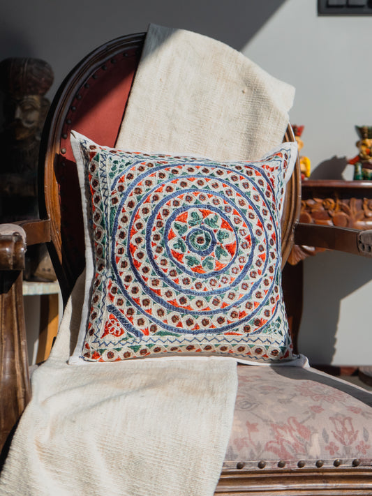 Mirror Work Cushion Cover