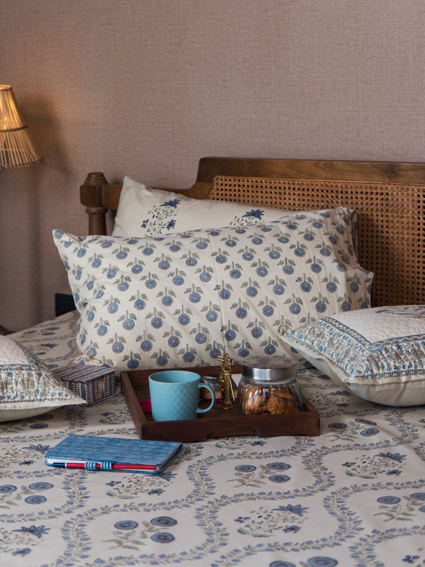 Hand Block Print Percale Cotton Double Bedsheet