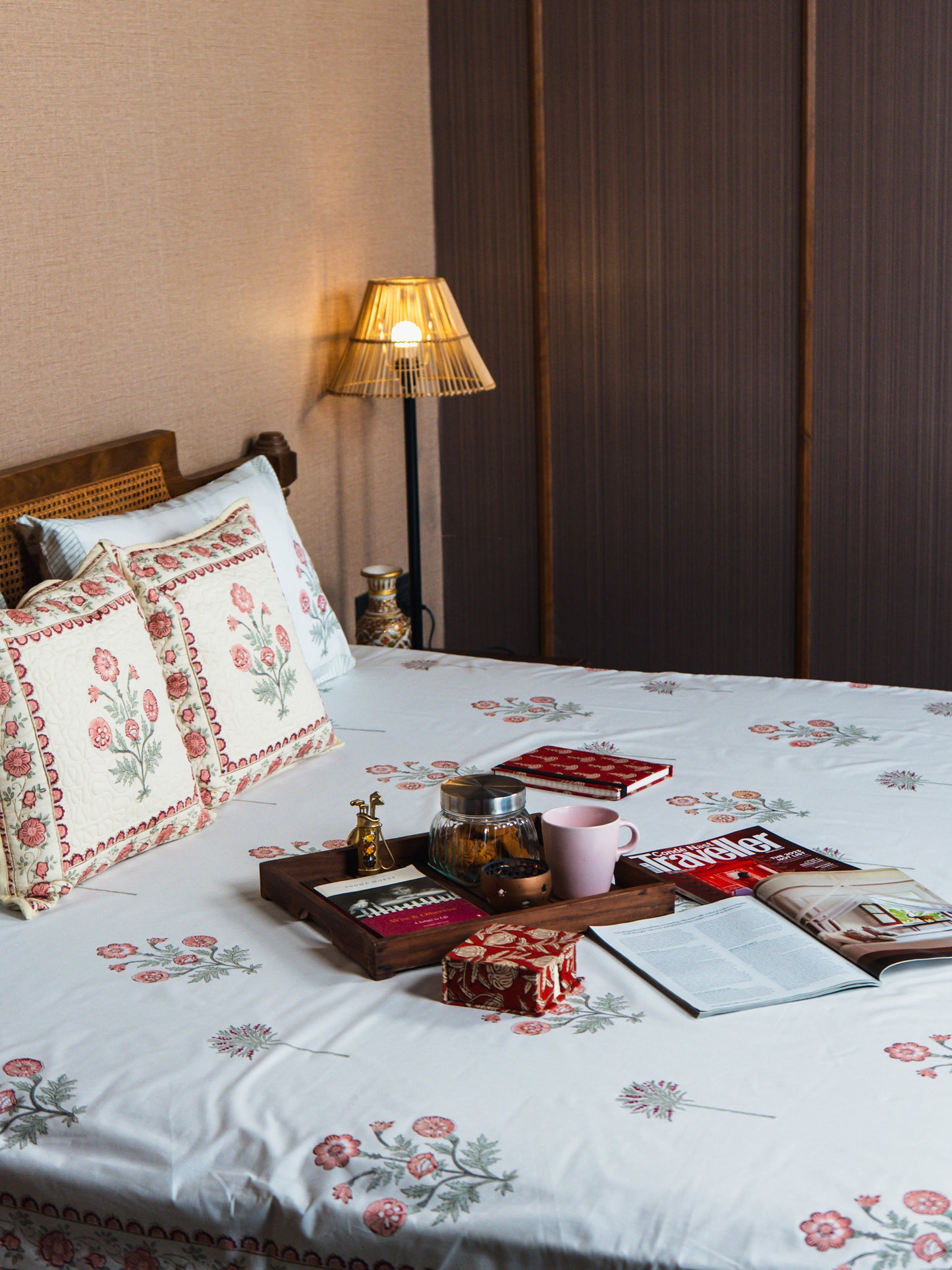 Hand Block Print Percale Cotton Double Bedsheet