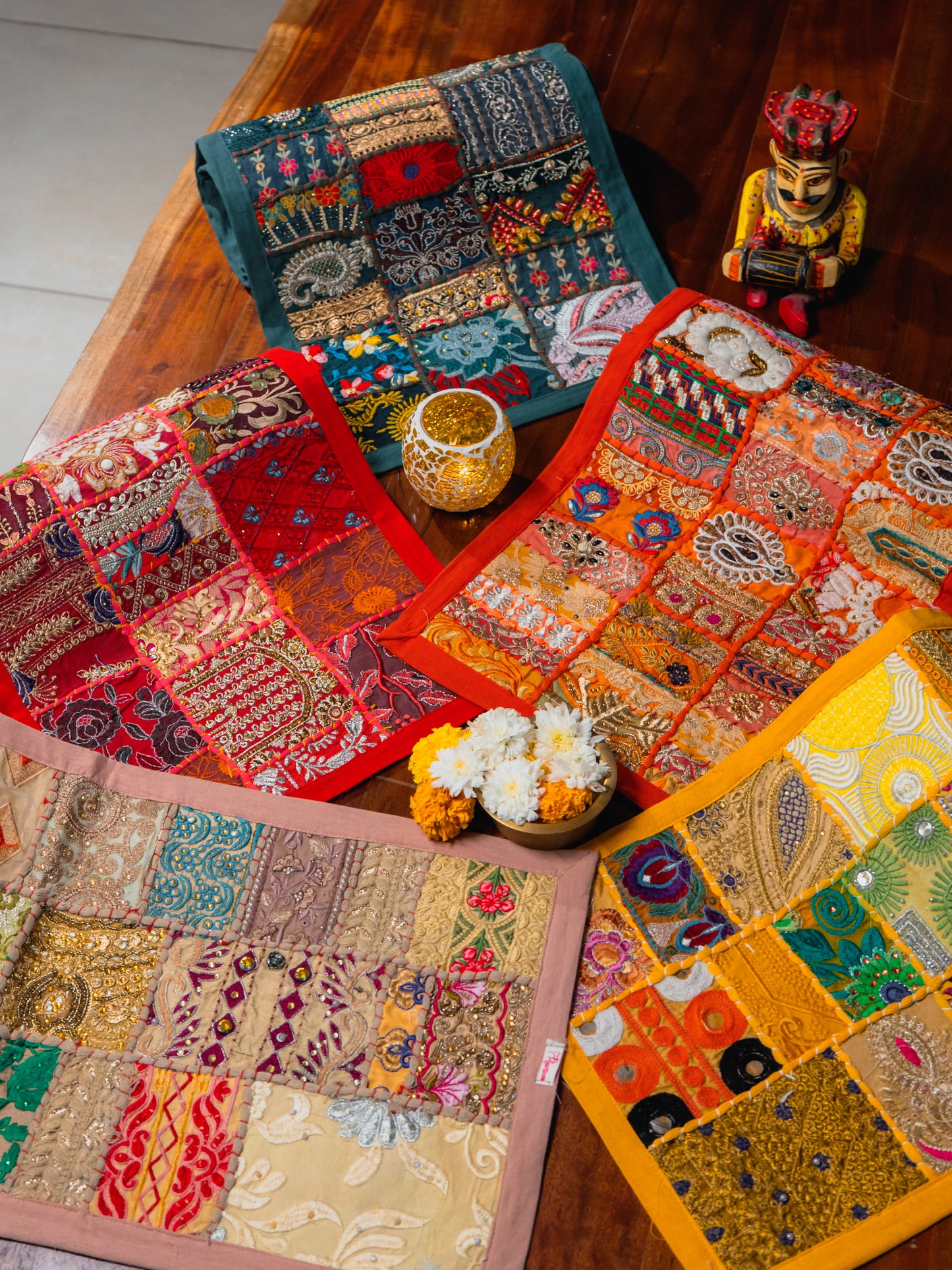 Khambadiya Patchwork Table Runner