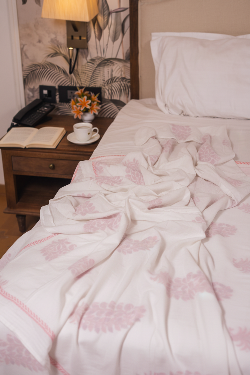 Hand Block Print Muslin Dohar - Single Bed