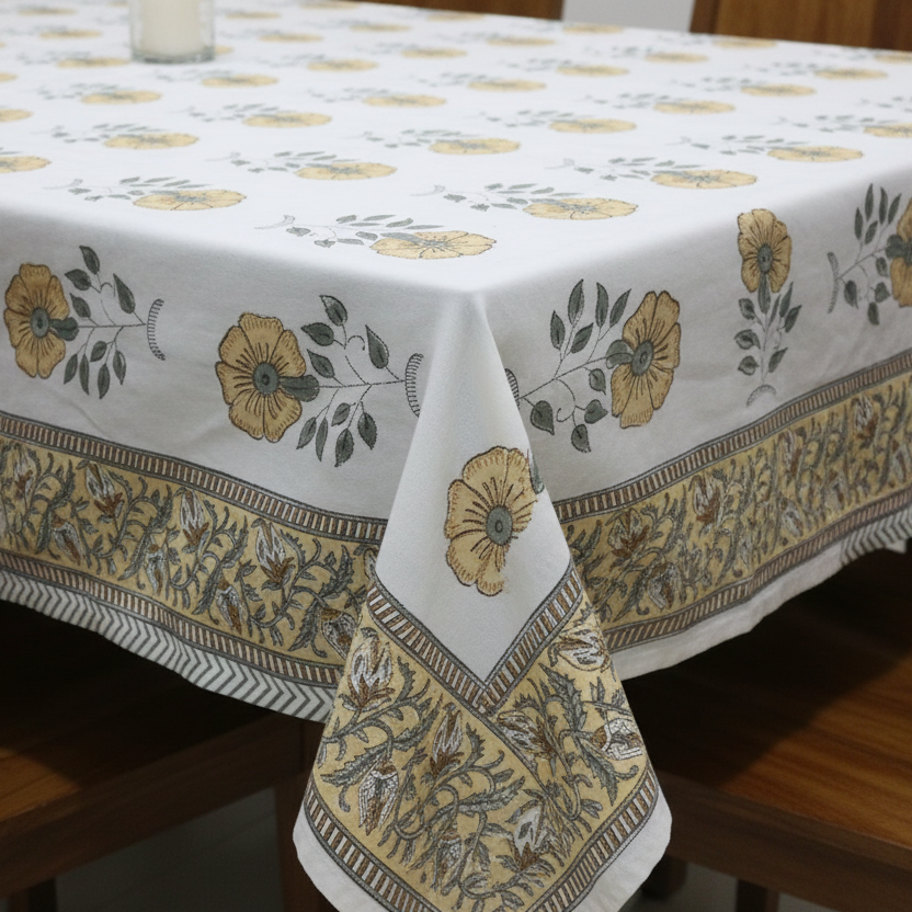 Hand Block Print Table Cover