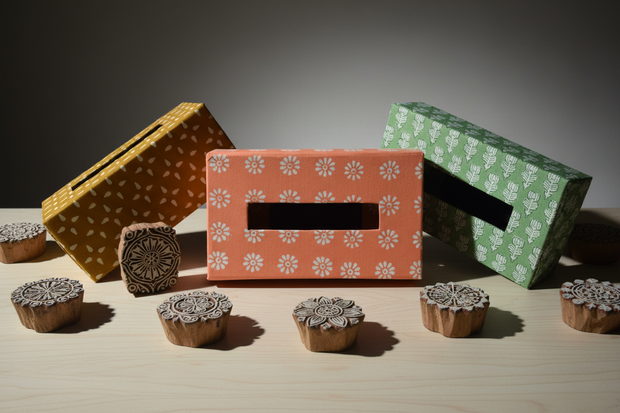 Craft Fabric Paperboard Tissue Holder