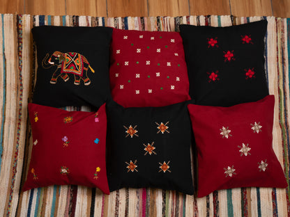 Soof Hand-Embroidered Cotton Cushion Cover