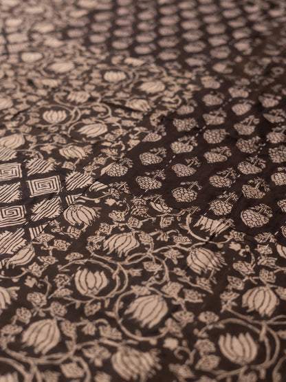 Kantha - Bagru Block Print Super King Bedsheet
