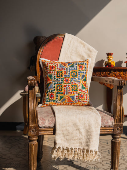 Mirror Work Cushion Cover