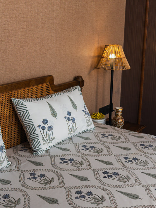 Hand Block Print Percale Cotton Double Bedsheet