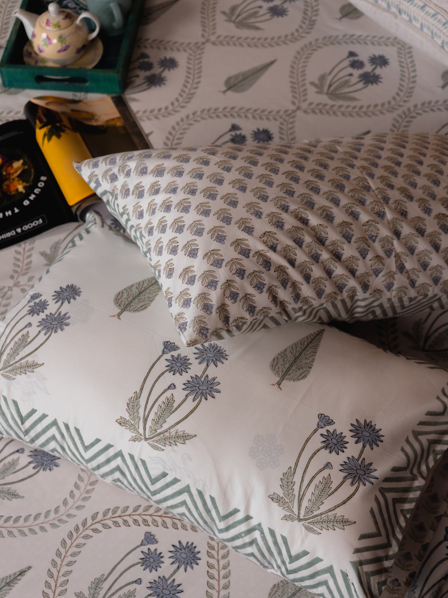 Hand Block Print Percale Cotton Double Bedsheet
