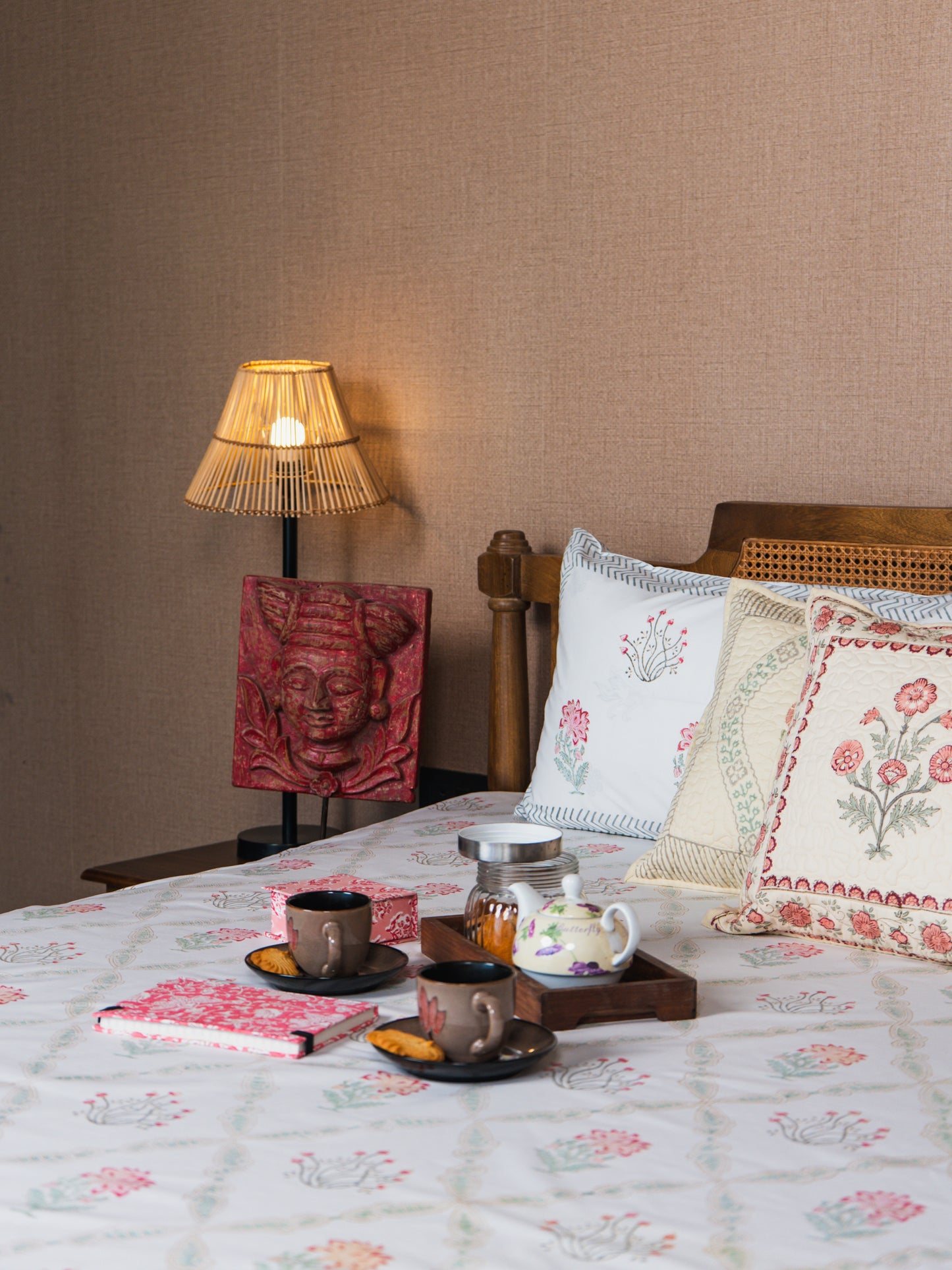 Hand Block Print Percale Cotton Double Bedsheet