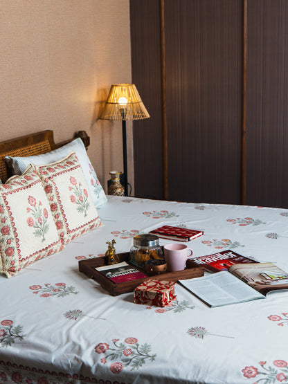 Hand Block Print Percale Cotton Double Bedsheet