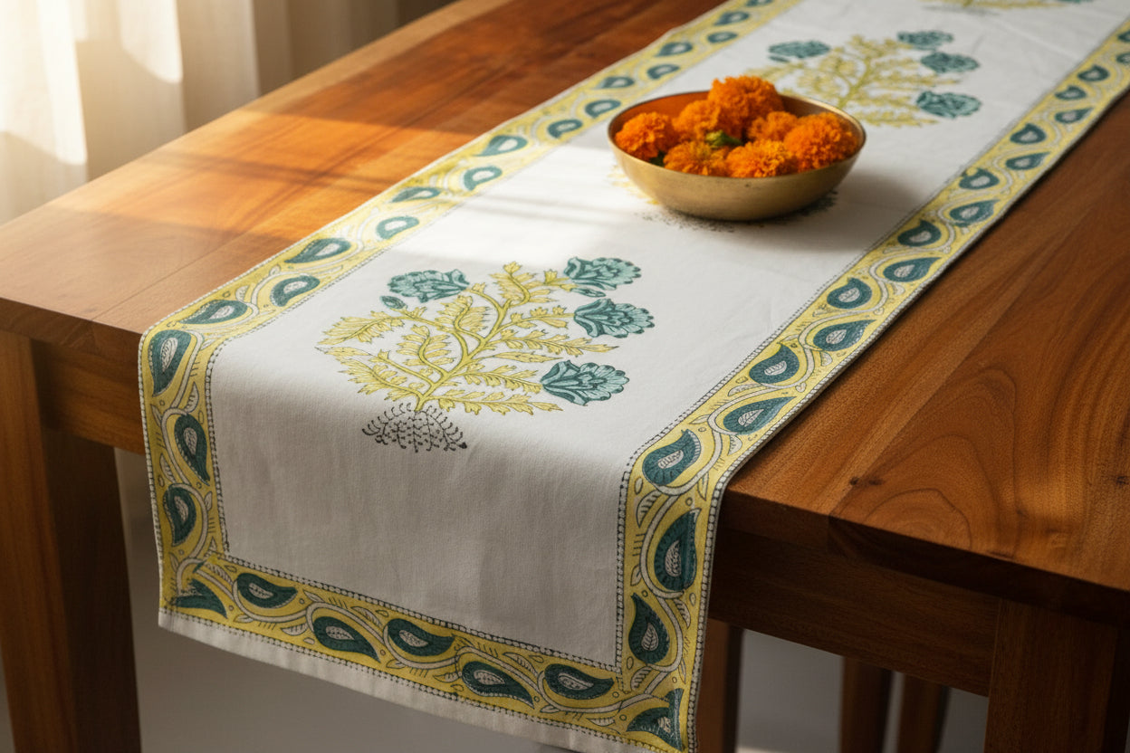 Hand Block Print Table Runner