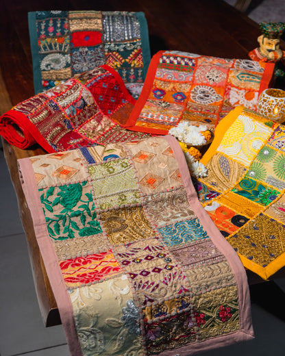 Khambadiya Patchwork Table Runner