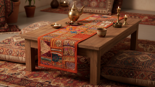 Khambadiya Patchwork Table Runner