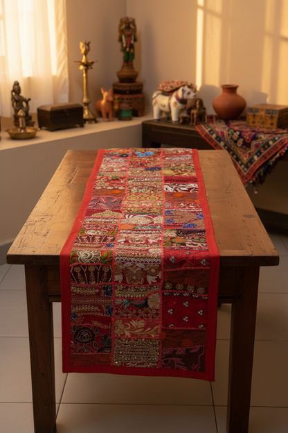 Khambadiya Patchwork Table Runner