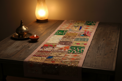 Khambadiya Patchwork Table Runner