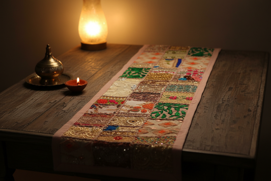 Khambadiya Patchwork Table Runner