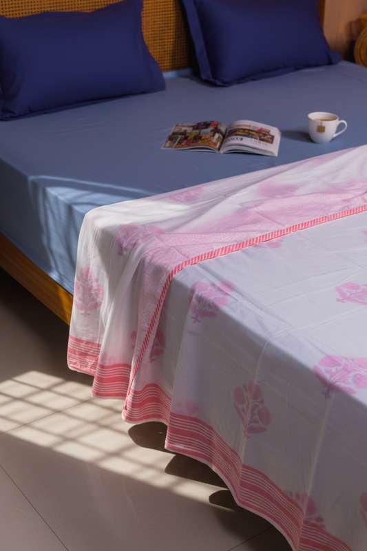 Hand Block Print Muslin Dohar - Single Bed