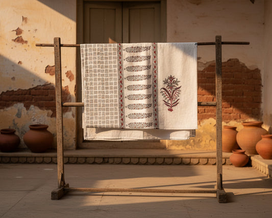 Hand Block Print Cotton Double Bedsheet