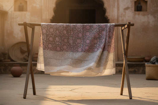 Hand Block Print Cotton Double Bedsheet