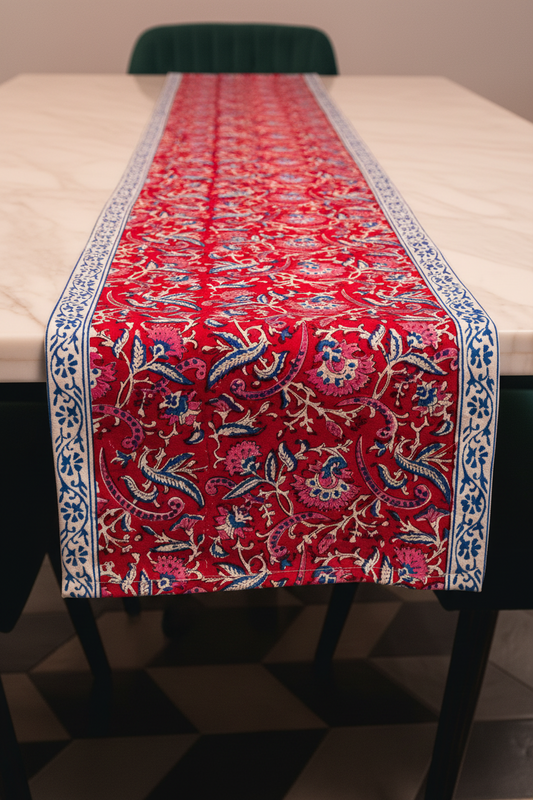Close-up of Rani Bagh Jaipur Block Print showcasing intricate handcrafted detailing.