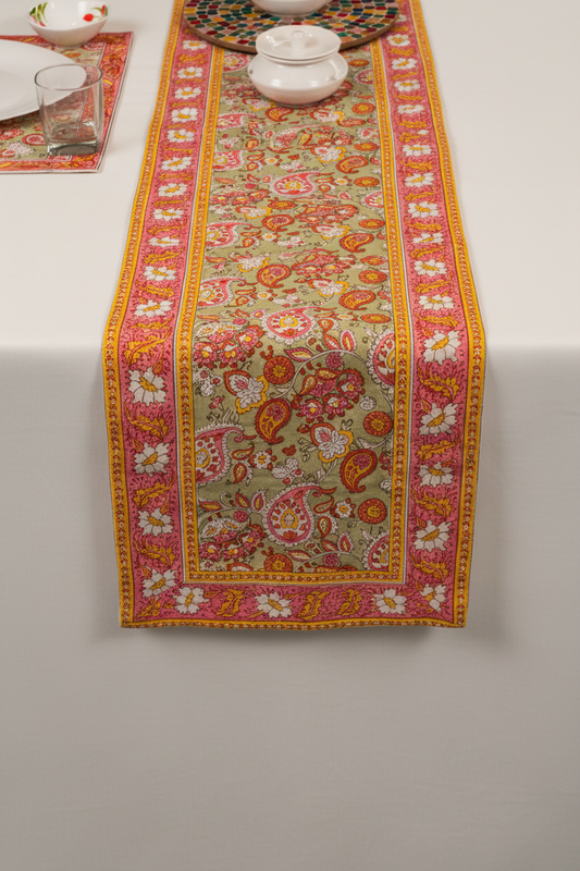 Close-up of Rang Chowk Jaipur Block Print showcasing intricate handcrafted detailing.
