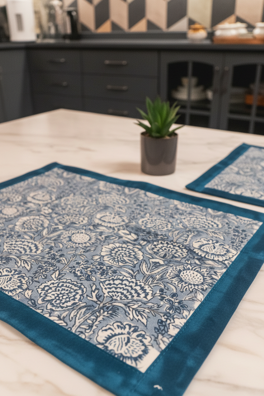 Close-up of Poonam Bagh Jaipur Block Print showcasing intricate handcrafted detailing.