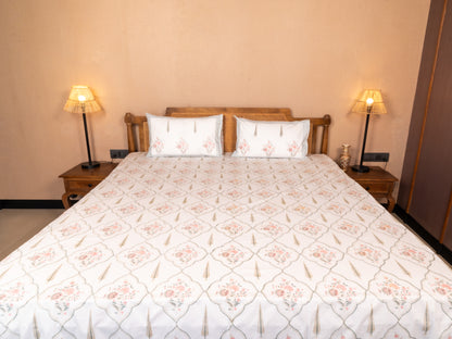 Hand Block Print Percale Cotton Double Bedsheet