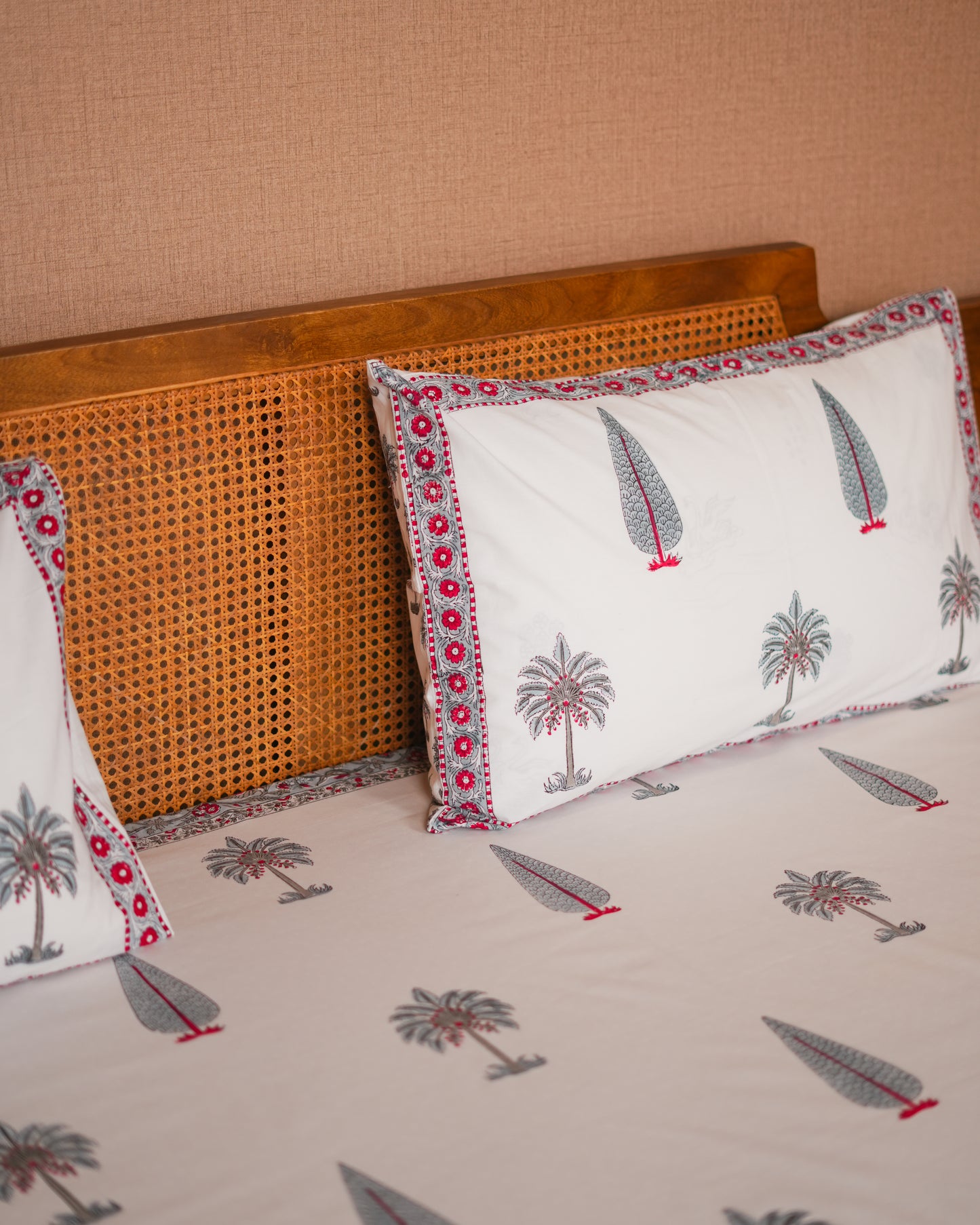 Hand Block Print Percale Cotton Double Bedsheet