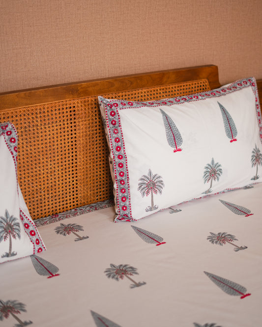 Hand Block Print Percale Cotton Double Bedsheet