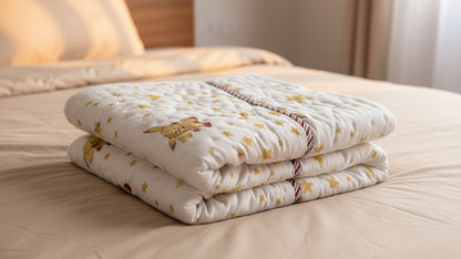 Hand Block Print Baby Quilt