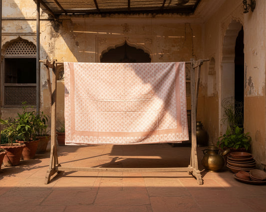 Hand Block Print Cotton Double Bedsheet