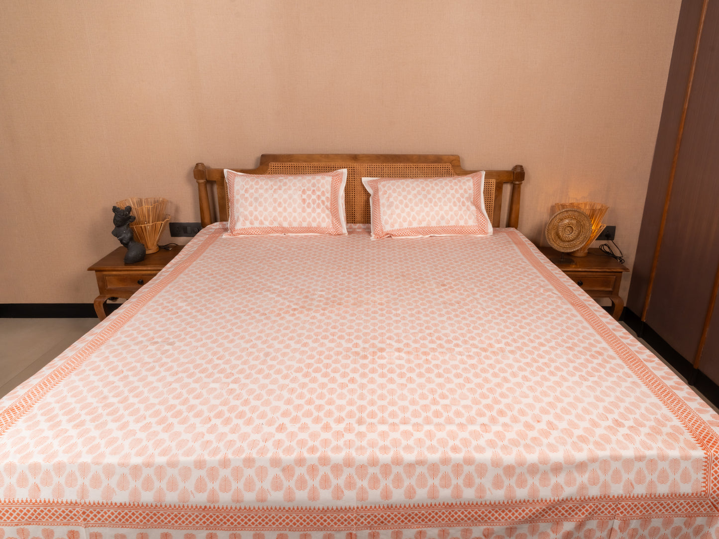 Hand Block Print Cotton Double Bedsheet