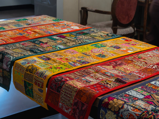 Khambadiya Patchwork Table Runner